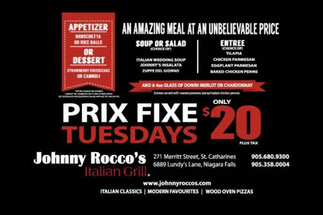 Opinii despre Johnny Rocco's Italian Grill în St. Catharines - Hospitality and gastronomy