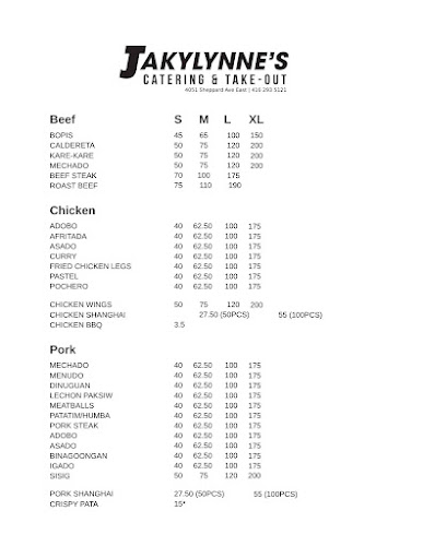Jakylynne's Catering and Take-out