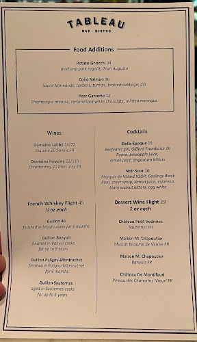 Opinii despre Tableau Bar Bistro în Vancouver - Hospitality and gastronomy