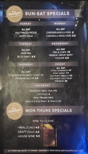 Opinii despre The Ridge Pub & Eatery and LIQUOR OFF SALE în Edmonton - Hospitality and gastronomy