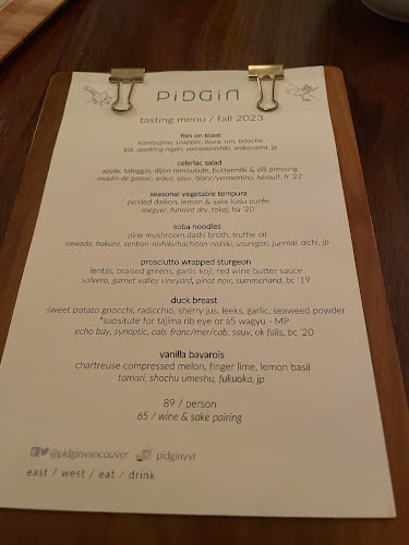 PiDGiN Restaurant - Hospitality and gastronomy