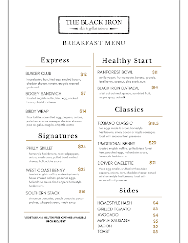 The Black Iron Club & Grill at Tobiano