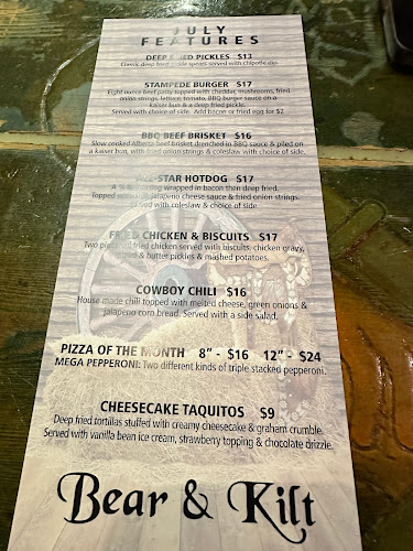 Opinii despre Bear & Kilt Freehouse în Calgary - Hospitality and gastronomy