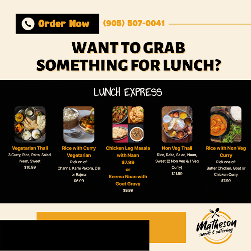 Matheson Sweets & Catering - Indian Restaurant in Mississauga - Hospitality and gastronomy