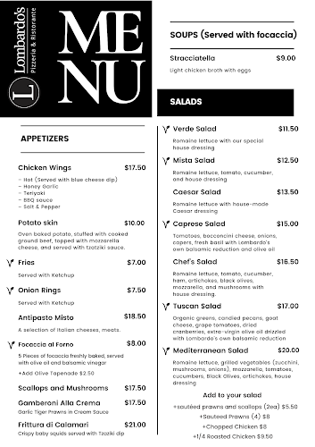 Lombardo's Pizzeria & Ristorante - Hospitality and gastronomy