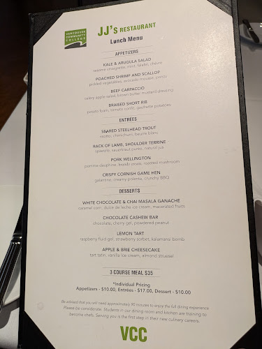 Opinii despre JJ's Restaurant at Vancouver Community College în Vancouver - Hospitality and gastronomy