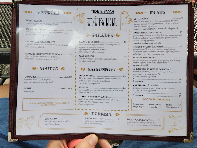 Opinii despre Tide & Boar Gastropub în Moncton - Hospitality and gastronomy