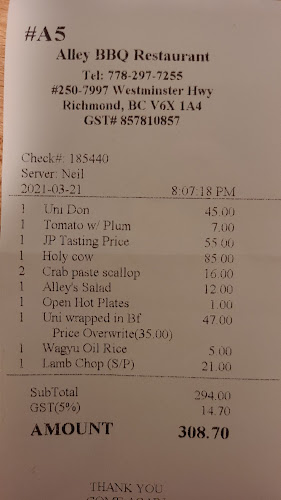 Alley BBQ Restaurant - Hospitality and gastronomy