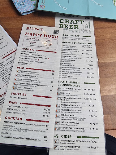 Comentarii opinii despre Malone's Taphouse