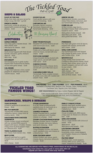 Opinii despre The Tickled Toad Pub & Grill în Thornhill - Hospitality and gastronomy