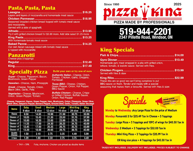 Opinii despre Pizza King Restaurant în Windsor - Hospitality and gastronomy