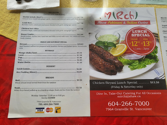 Mirchi Restaurant - Vancouver