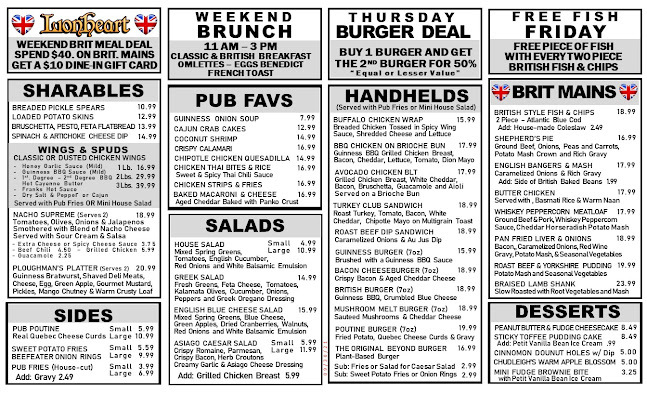 Lionheart British Pub & Restaurant