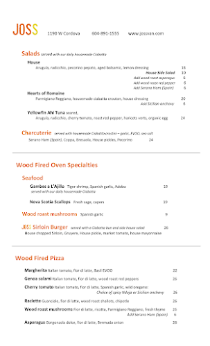 Opinii despre JOSS în Vancouver - Hospitality and gastronomy