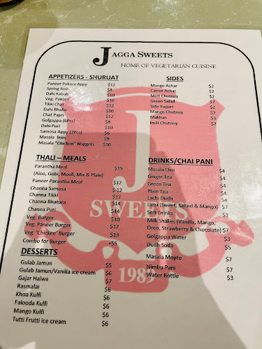 Jagga Sweets - Home of Indian Vegetarian Cuisine - Hospitality and gastronomy