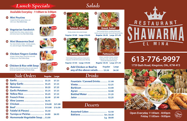 Opinii despre Shawarma El Mina în Kingston - Hospitality and gastronomy