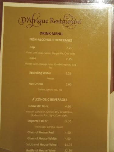 D'Afrique Restaurant & Bar - Ottawa